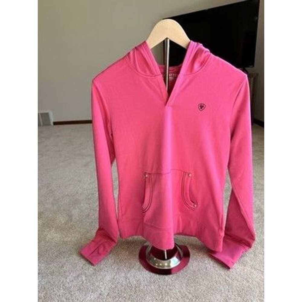 AriatTEK Cold Series Womens S Pink Fleece Hoodie Pullover Ariat Equestrian